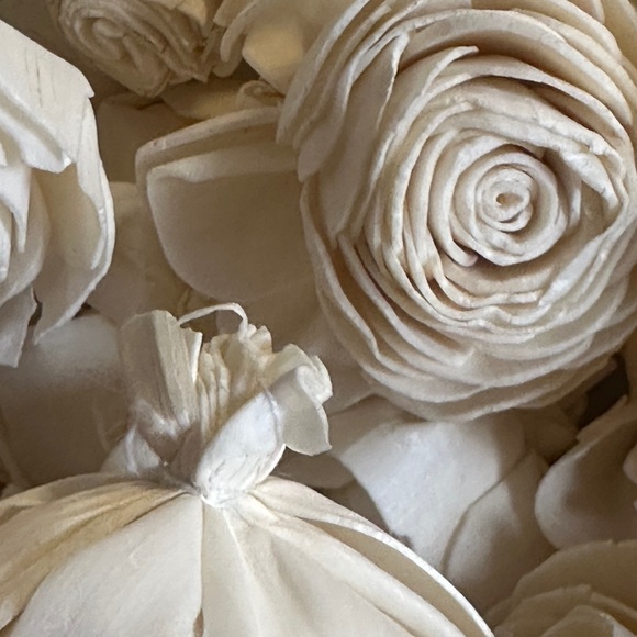 Wood Sola Flowers - assorted bag of 25 for weddings crafts wreaths - Picture 7 of 8